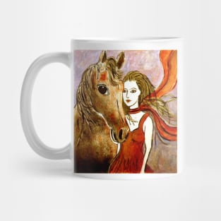 Scarlet's Pony Horse (Linocut) 2 Mug